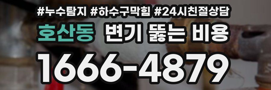 호산동 변기 뚫는 비용