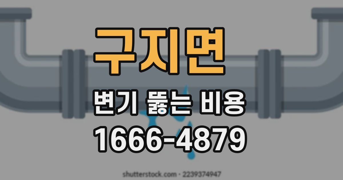 구지면 변기 뚫는 비용