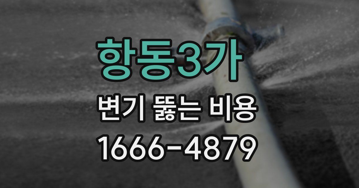 항동3가 변기 뚫는 비용