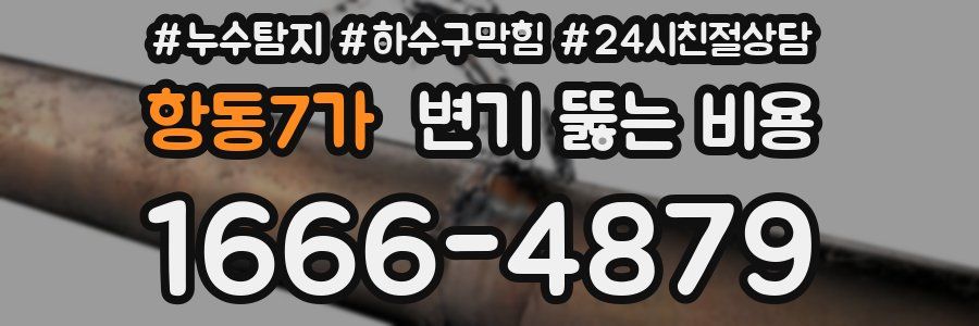 항동7가 변기 뚫는 비용