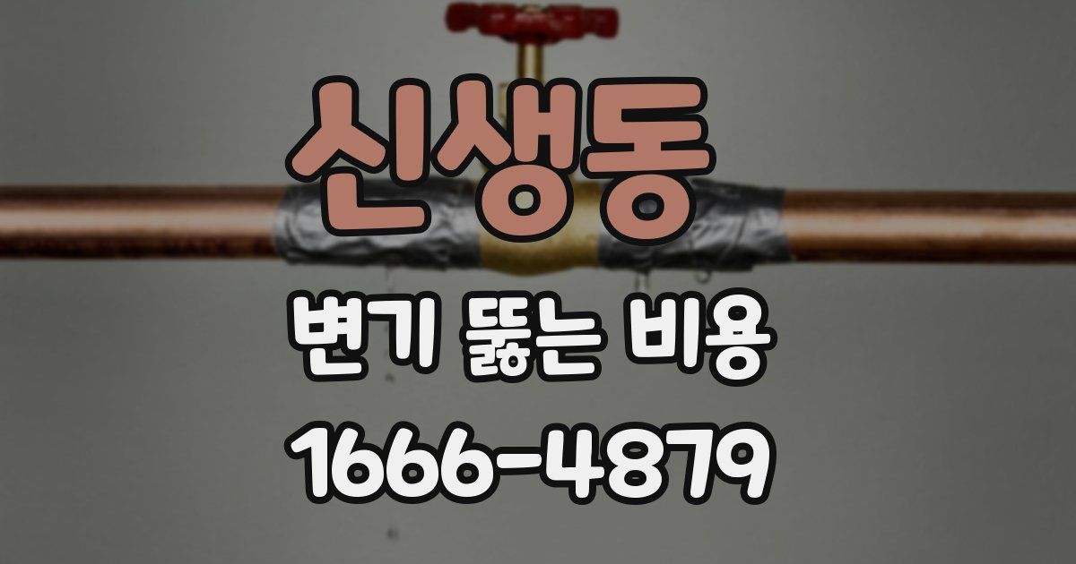 신생동 변기 뚫는 비용