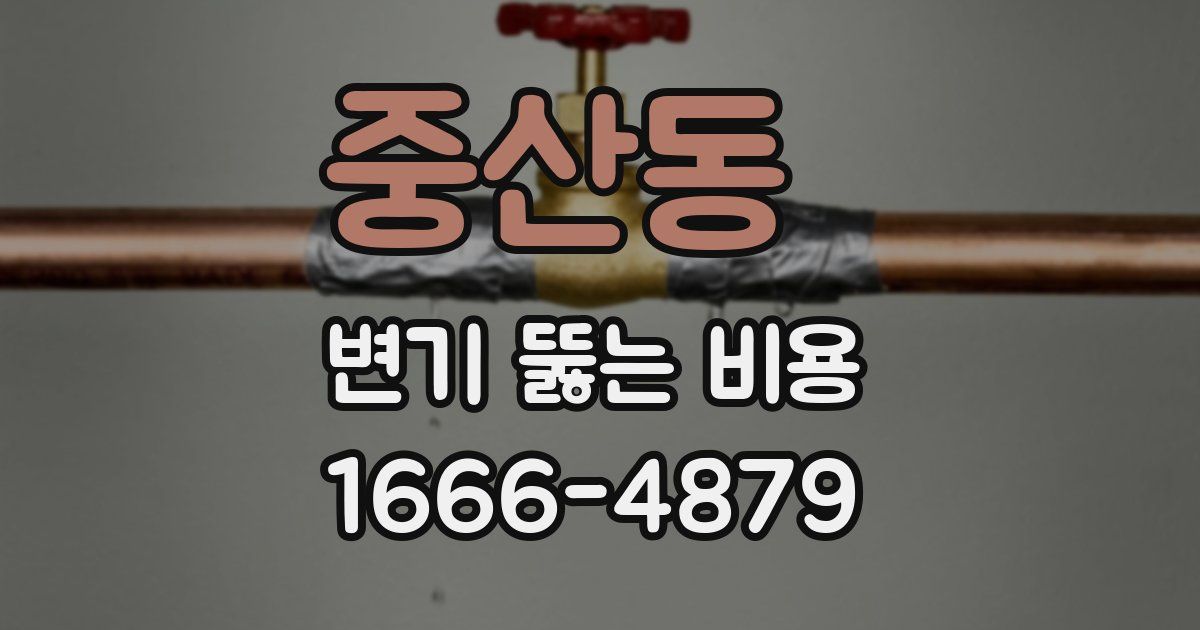 중산동 변기 뚫는 비용