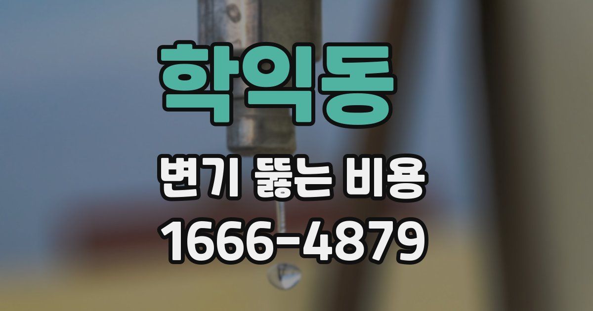 학익동 변기 뚫는 비용