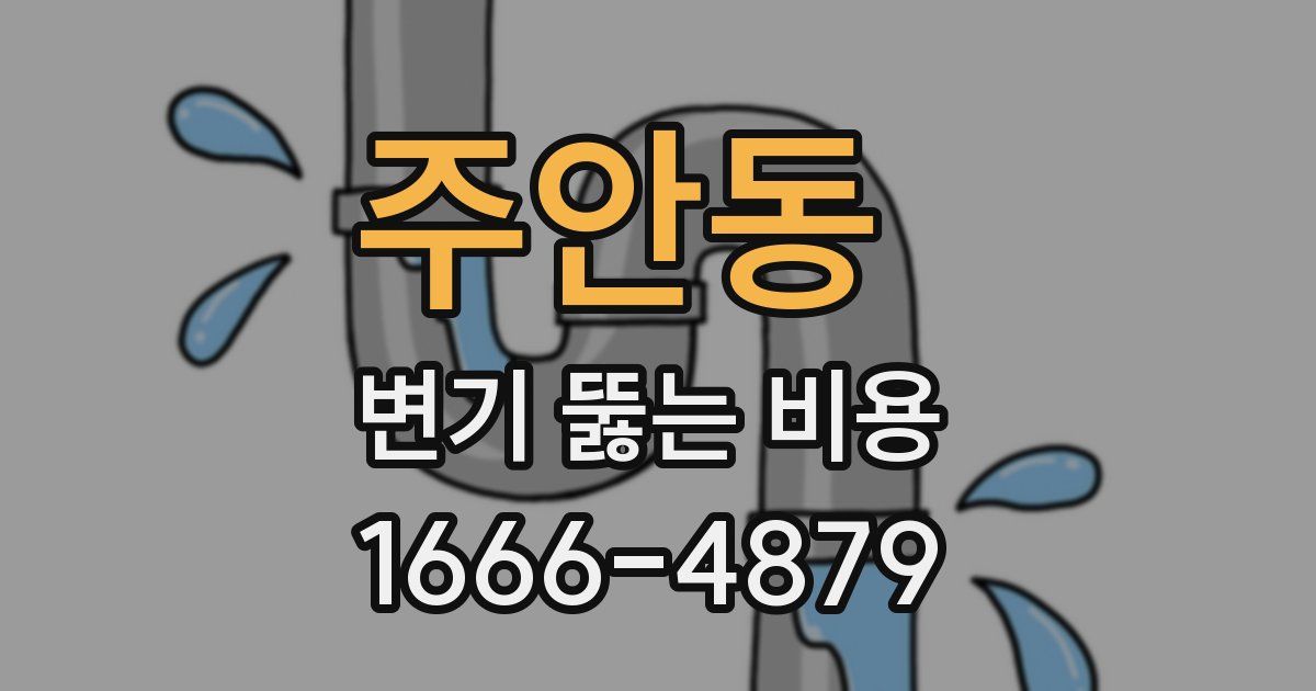 주안동 변기 뚫는 비용