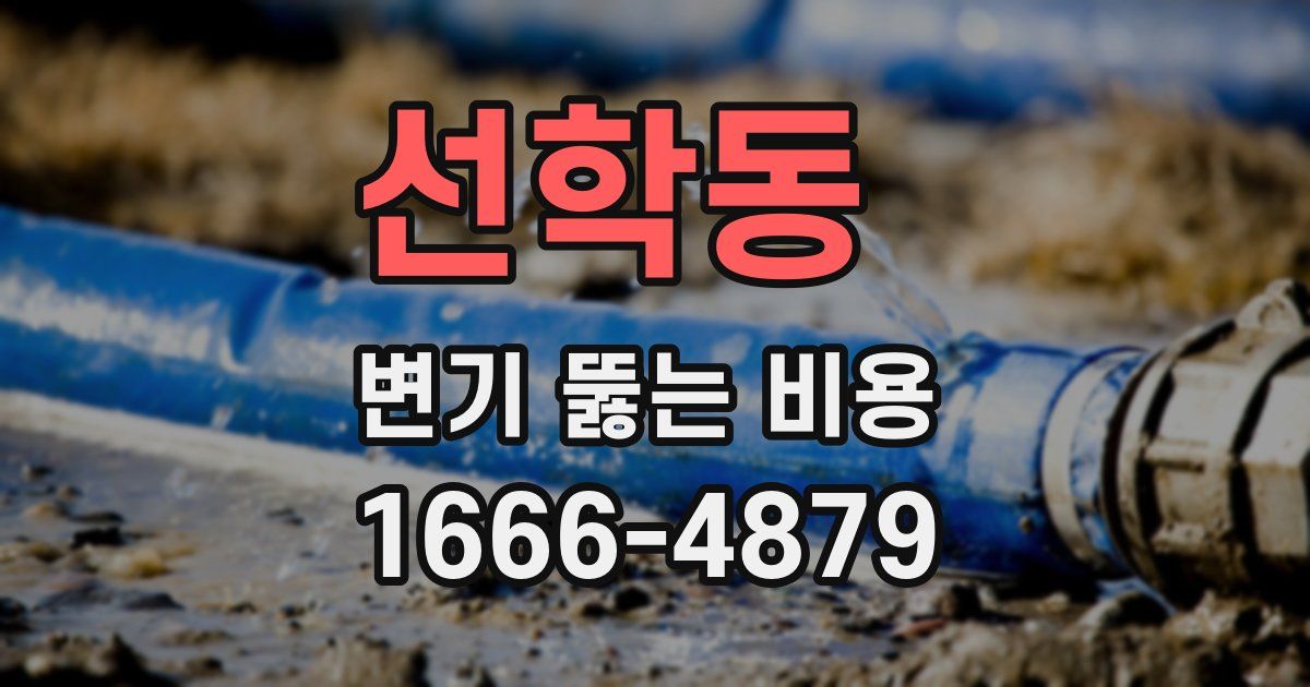 선학동 변기 뚫는 비용