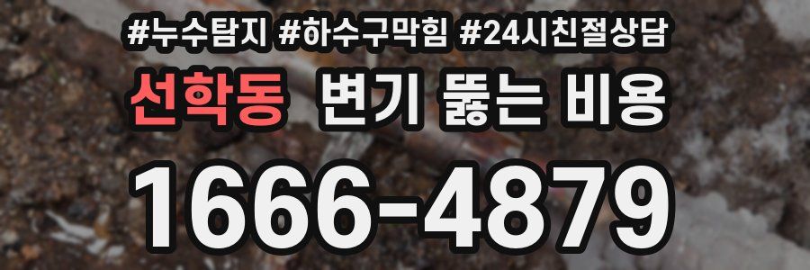 선학동 변기 뚫는 비용