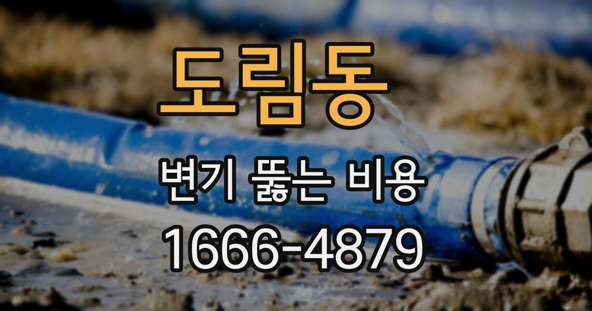 도림동 변기 뚫는 비용