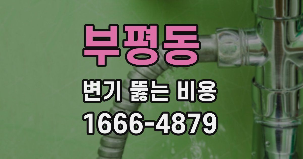 부평동 변기 뚫는 비용