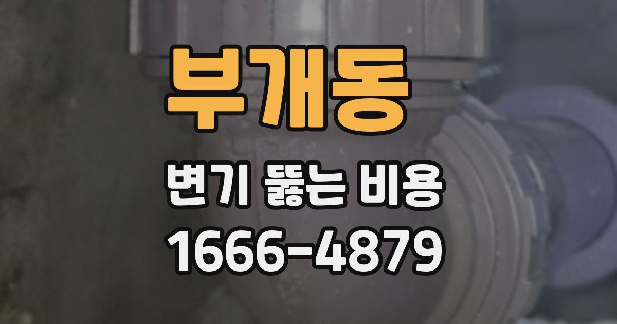 부개동 변기 뚫는 비용