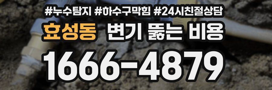 효성동 변기 뚫는 비용