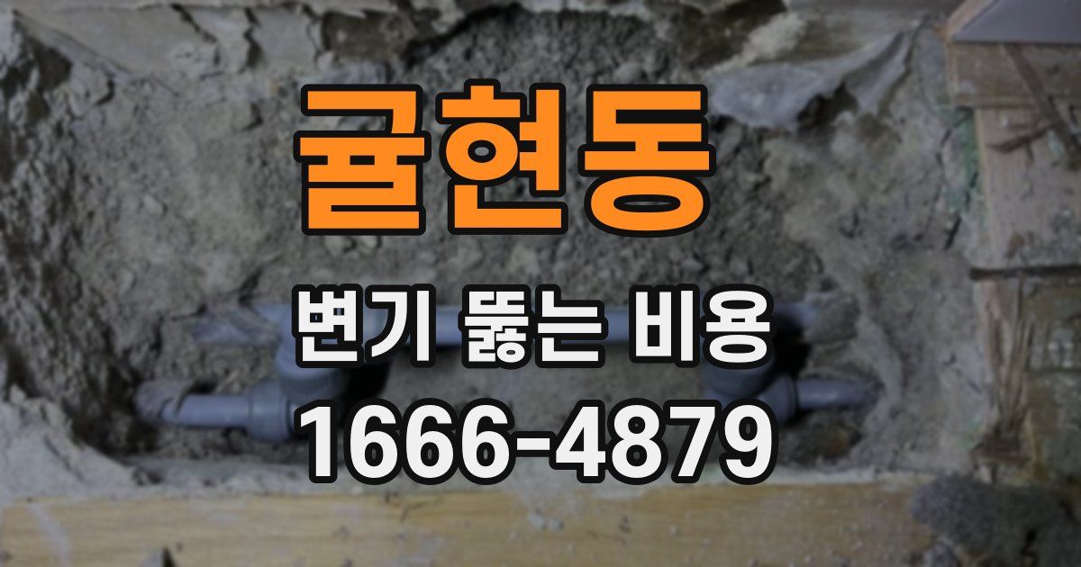 귤현동 변기 뚫는 비용