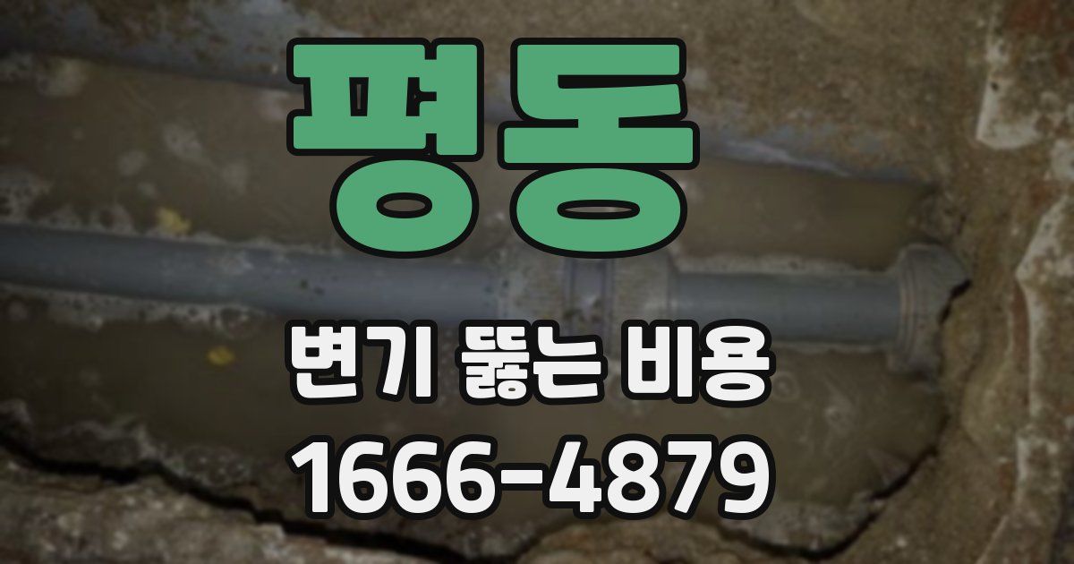 평동 변기 뚫는 비용