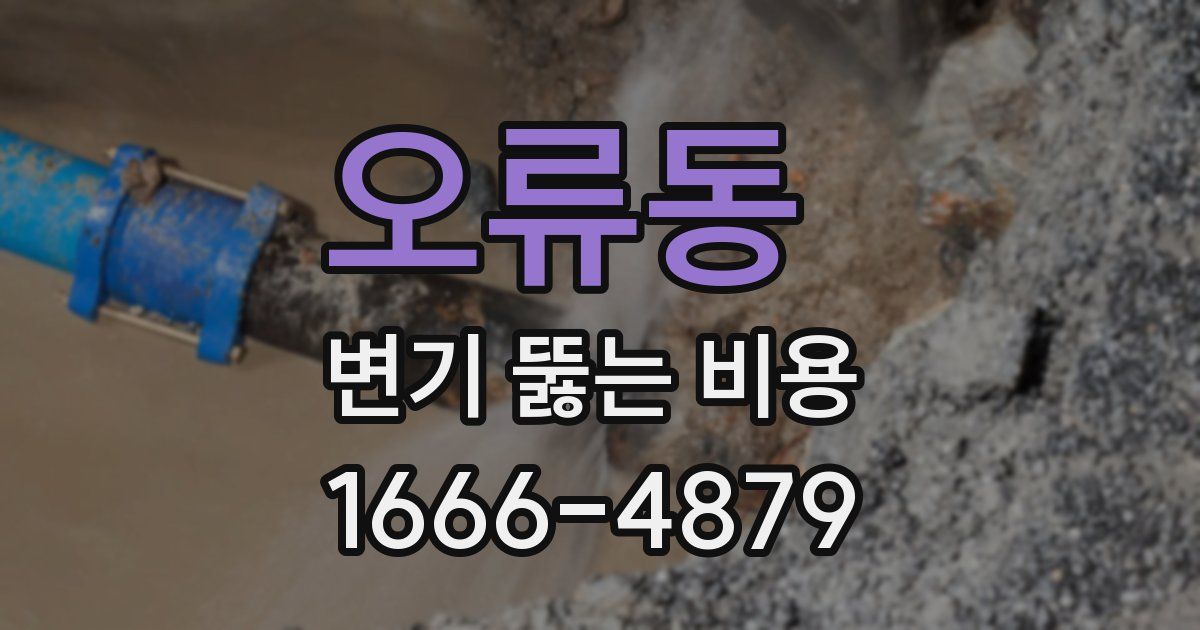 오류동 변기 뚫는 비용