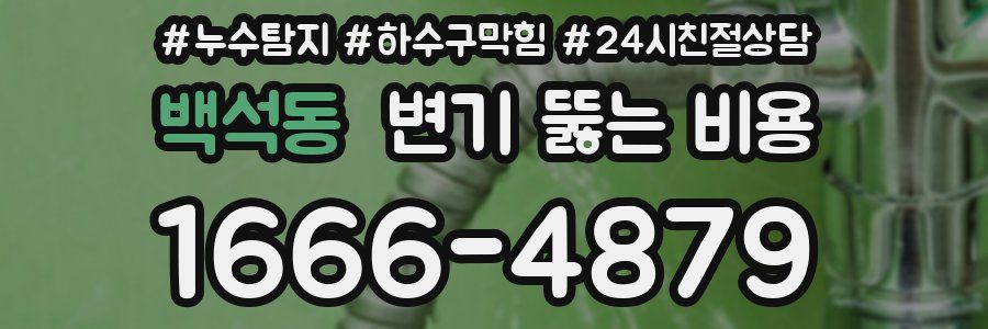 백석동 변기 뚫는 비용