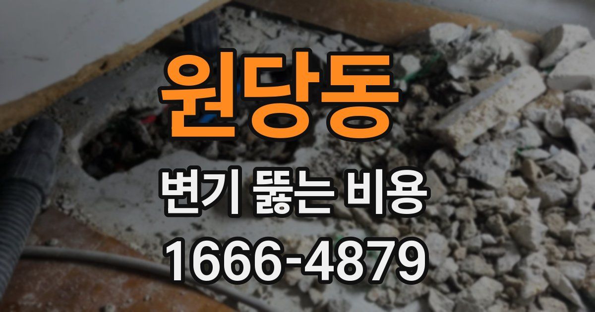 원당동 변기 뚫는 비용