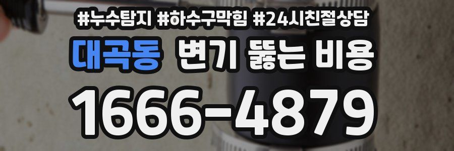 대곡동 변기 뚫는 비용