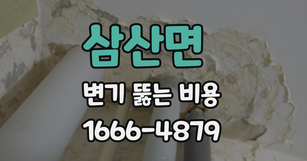 삼산면 변기 뚫는 비용