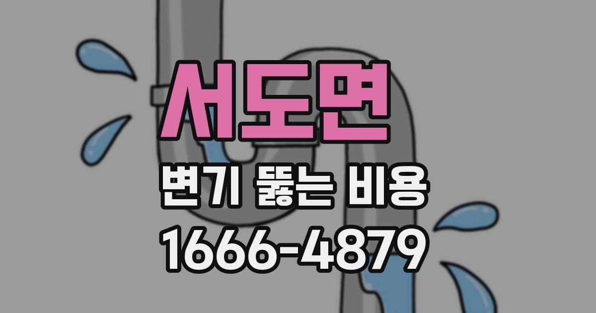 서도면 변기 뚫는 비용