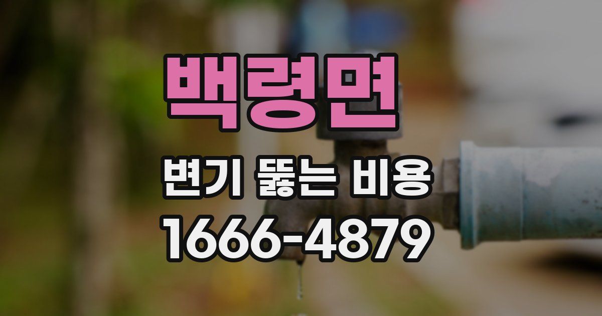 백령면 변기 뚫는 비용