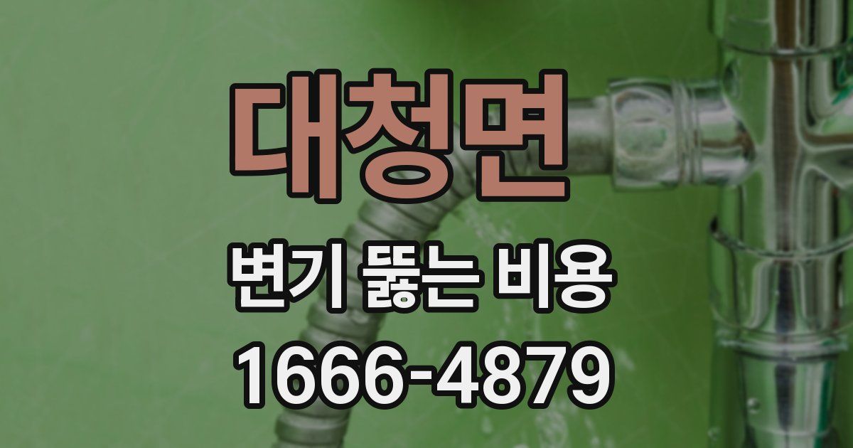 대청면 변기 뚫는 비용