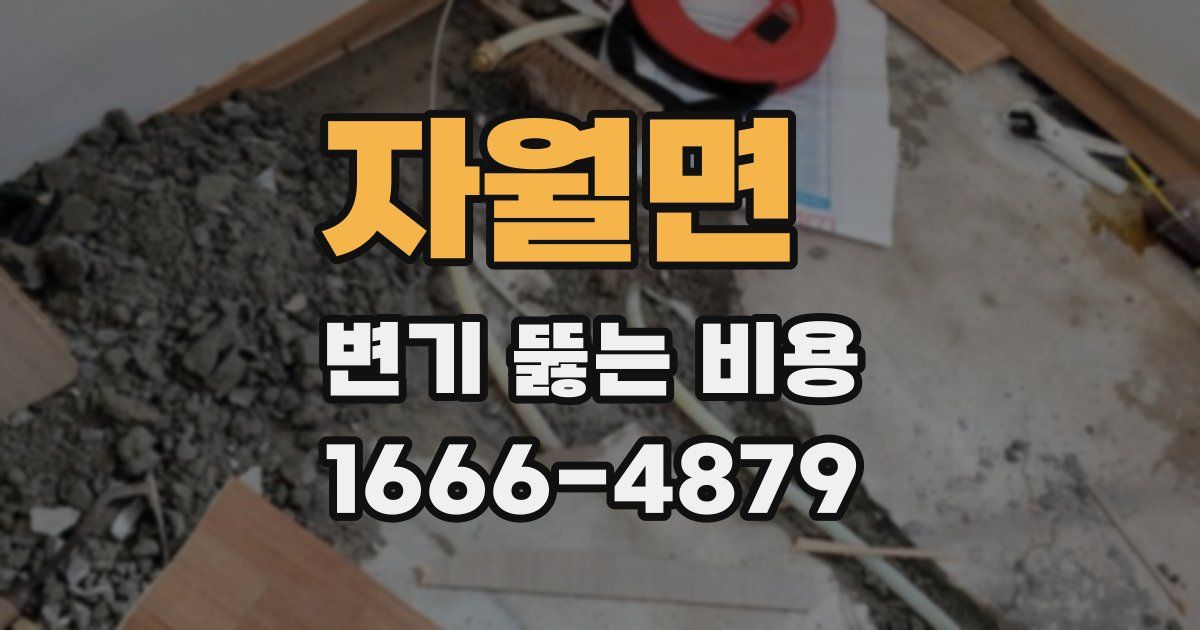 자월면 변기 뚫는 비용