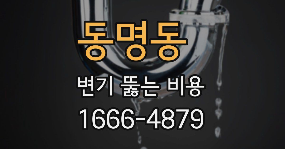 동명동 변기 뚫는 비용