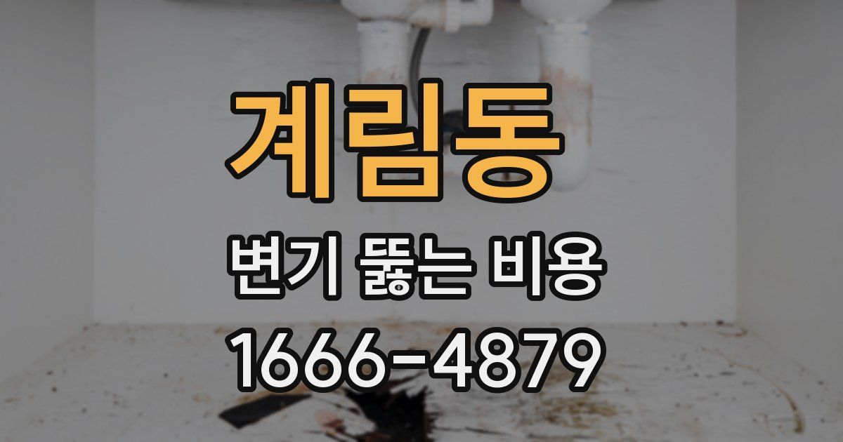 계림동 변기 뚫는 비용