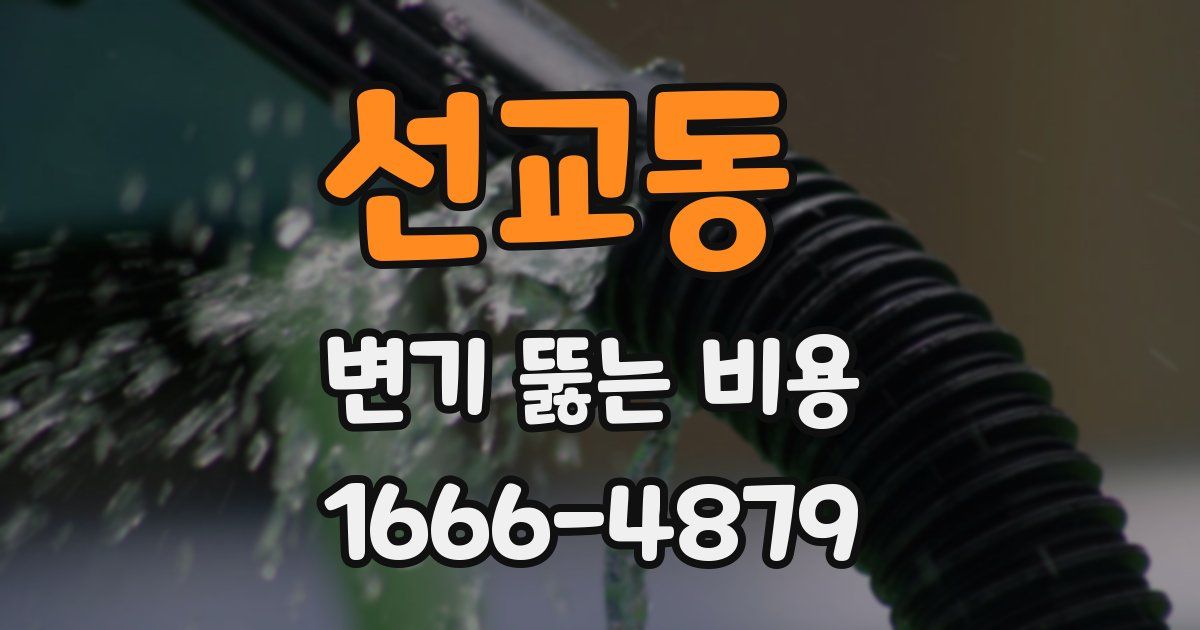 선교동 변기 뚫는 비용