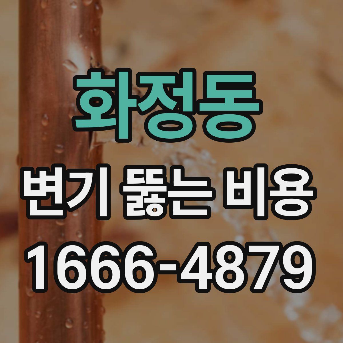 화정동 변기 뚫는 비용