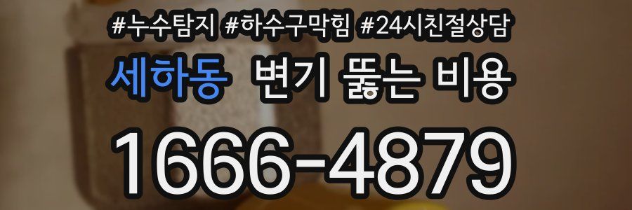 세하동 변기 뚫는 비용
