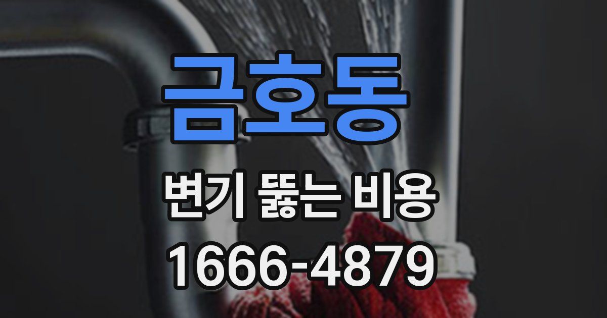 금호동 변기 뚫는 비용