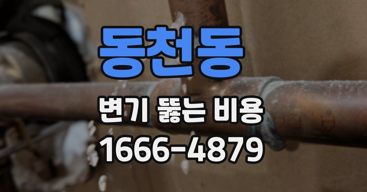 동천동 변기 뚫는 비용