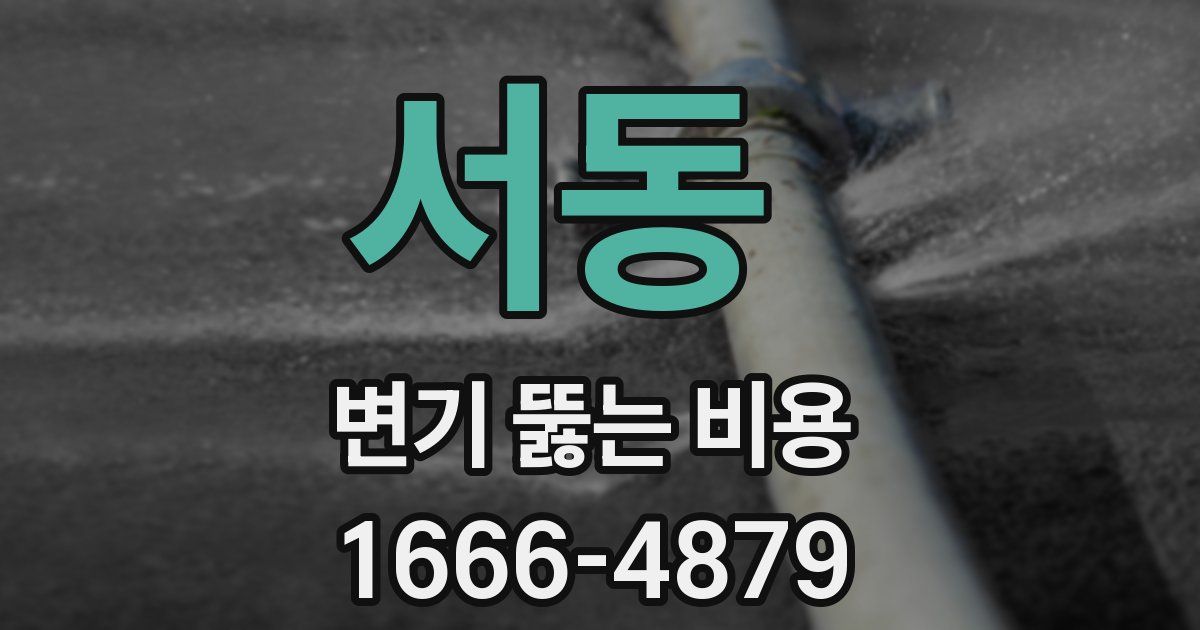 서동 변기 뚫는 비용