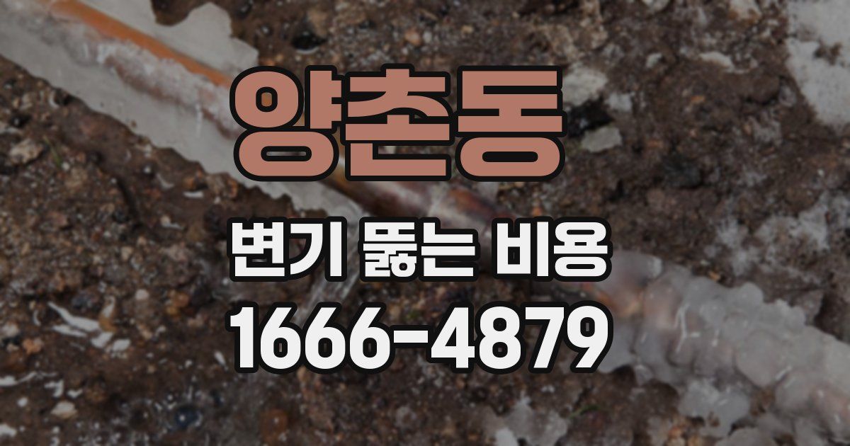 양촌동 변기 뚫는 비용
