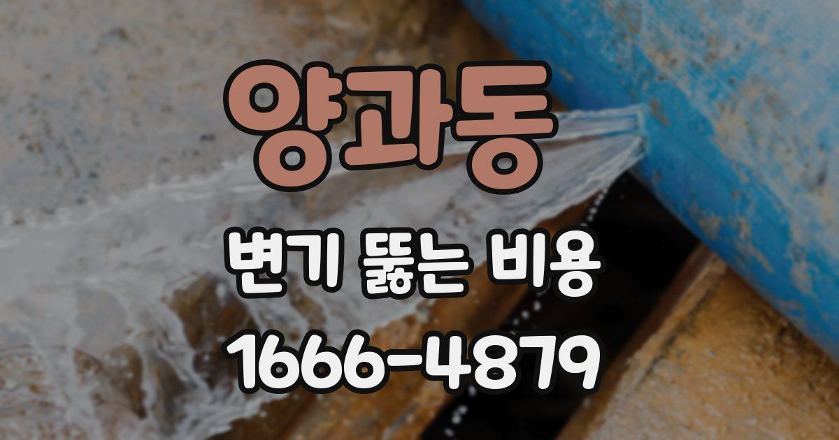 양과동 변기 뚫는 비용