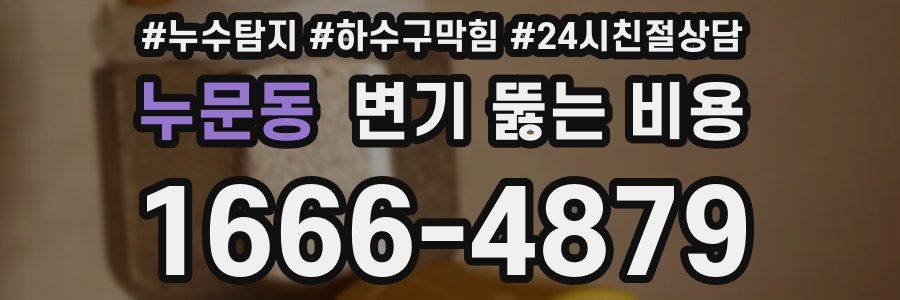 누문동 변기 뚫는 비용