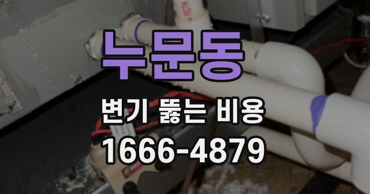 누문동 변기 뚫는 비용