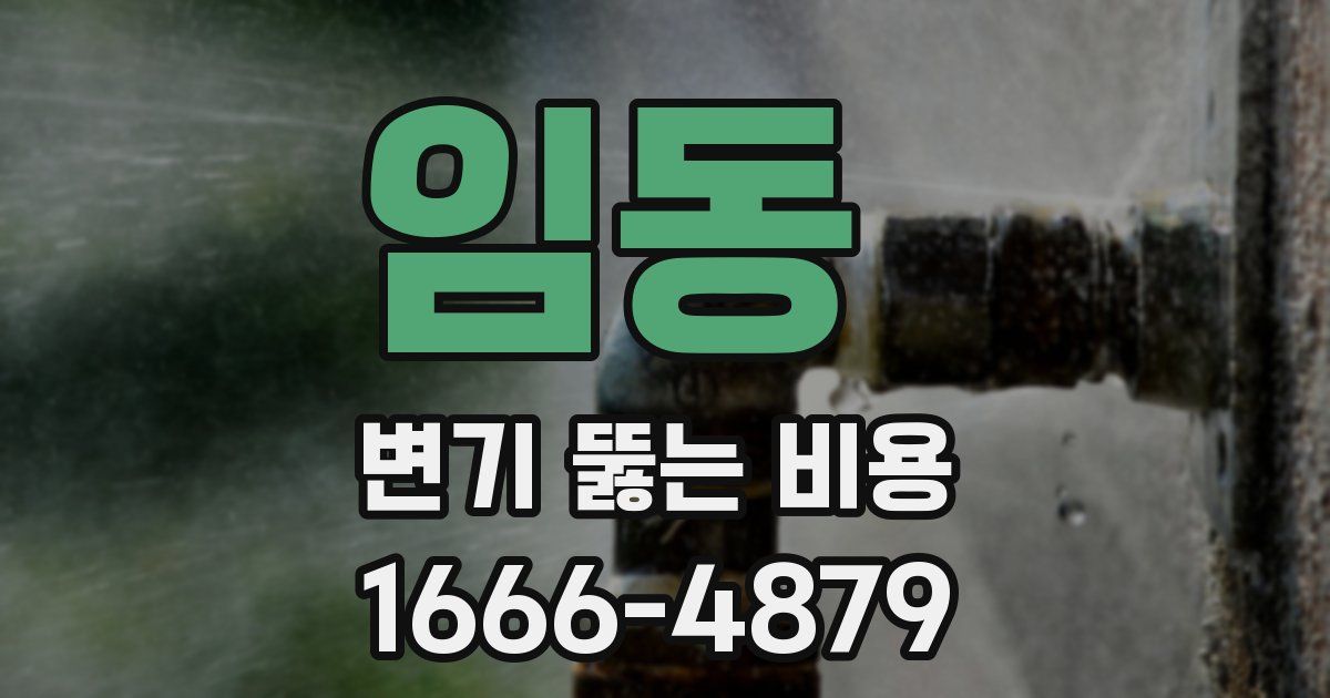 임동 변기 뚫는 비용