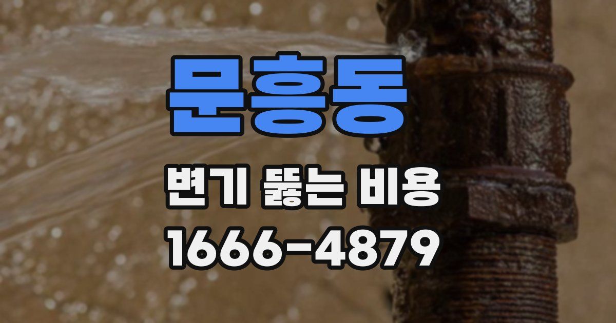문흥동 변기 뚫는 비용