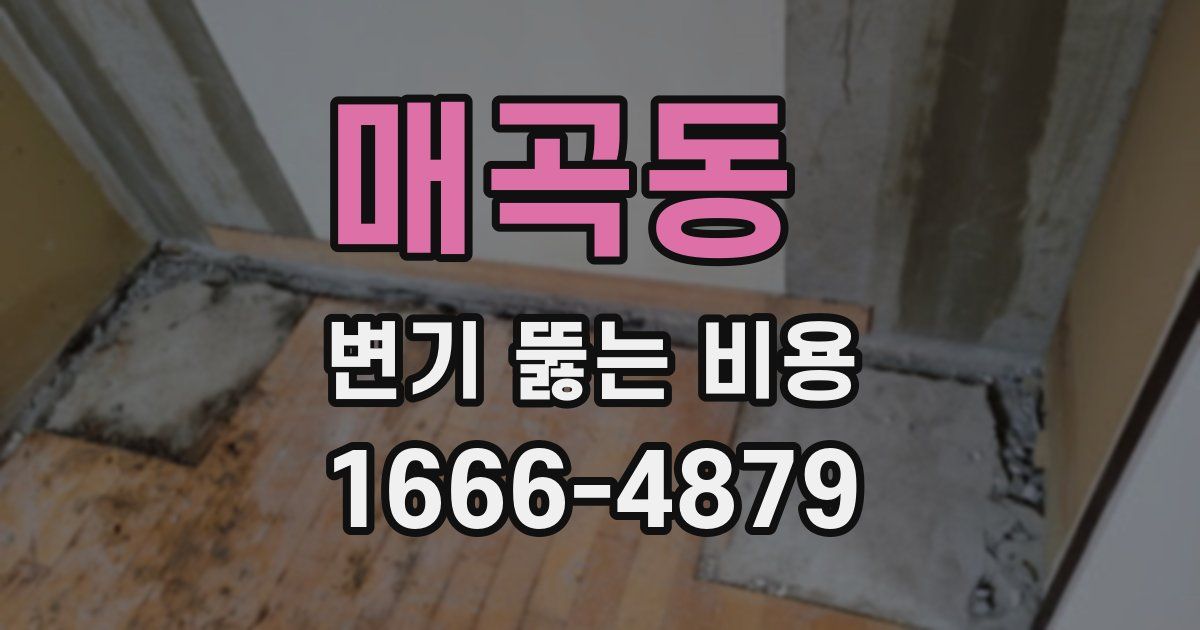 매곡동 변기 뚫는 비용