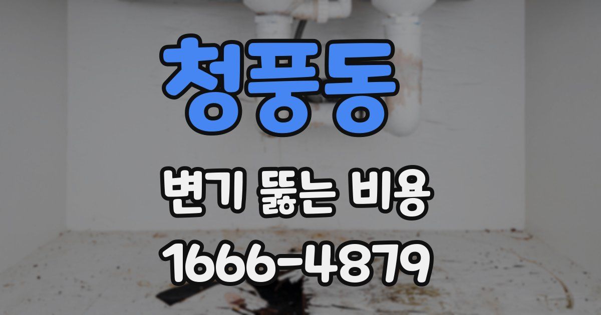 청풍동 변기 뚫는 비용