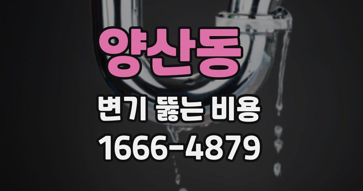 양산동 변기 뚫는 비용