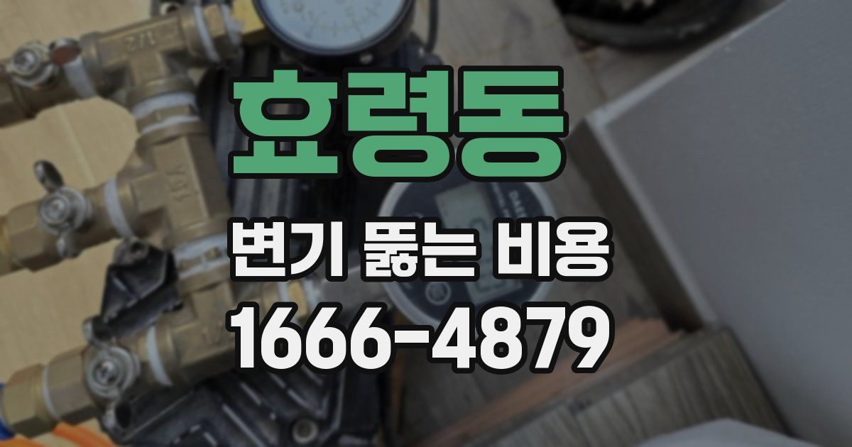 효령동 변기 뚫는 비용