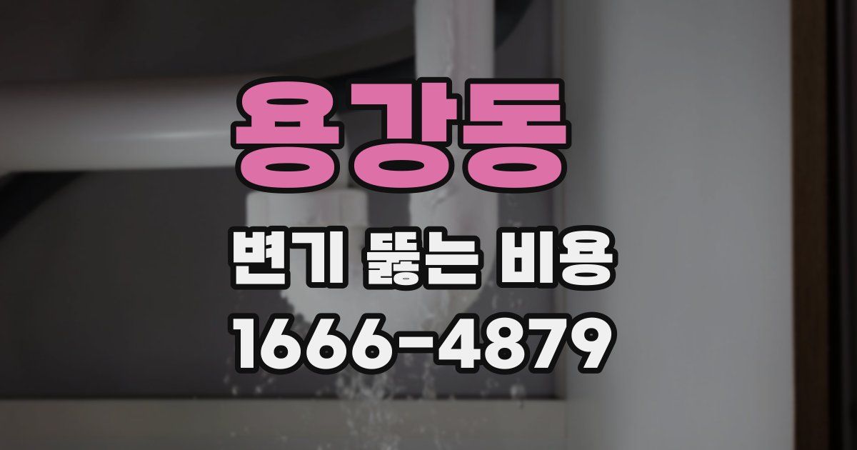 용강동 변기 뚫는 비용