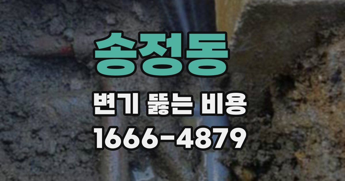 송정동 변기 뚫는 비용