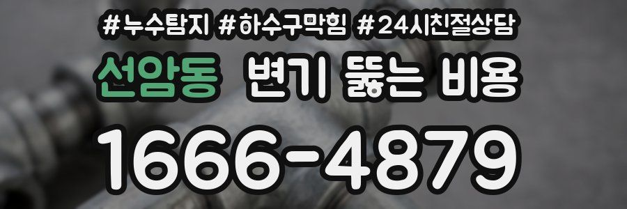 선암동 변기 뚫는 비용