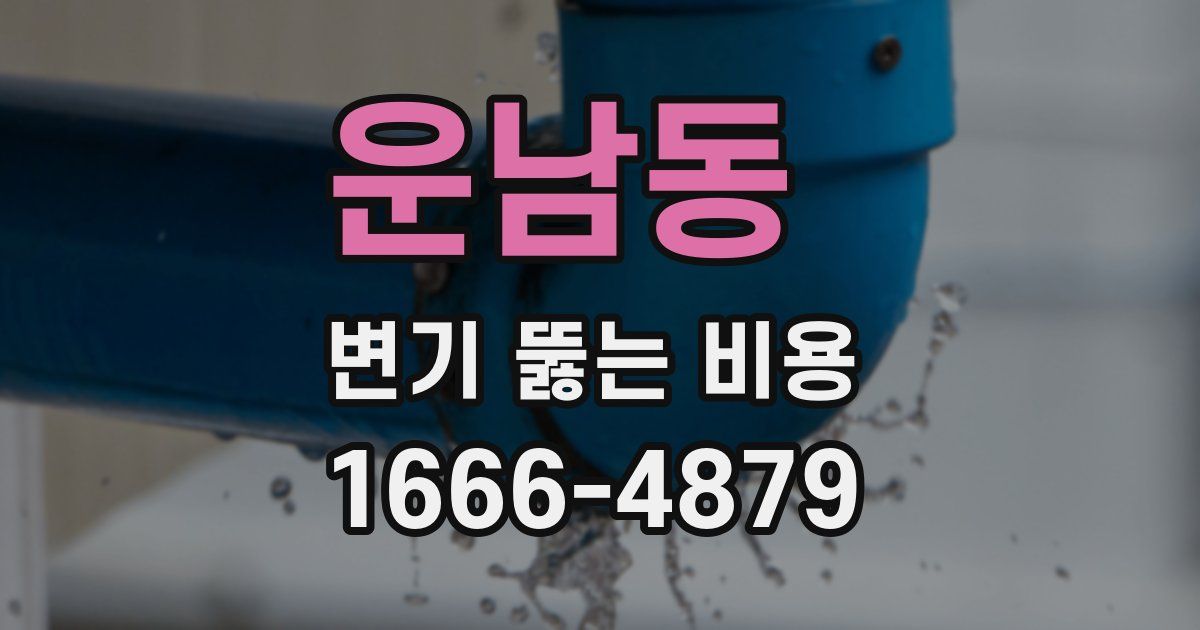 운남동 변기 뚫는 비용