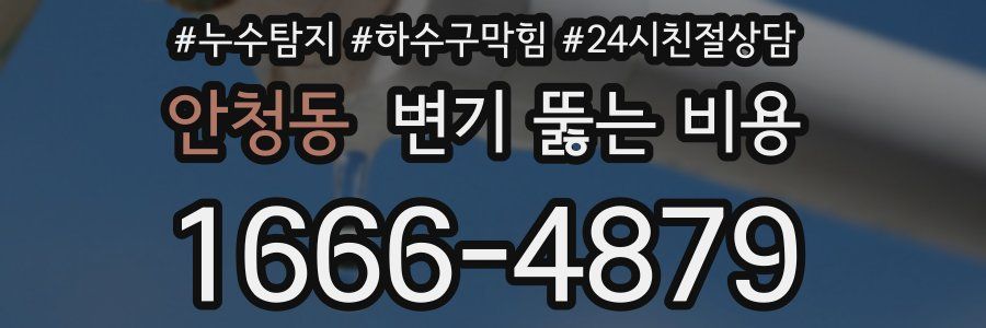 안청동 변기 뚫는 비용