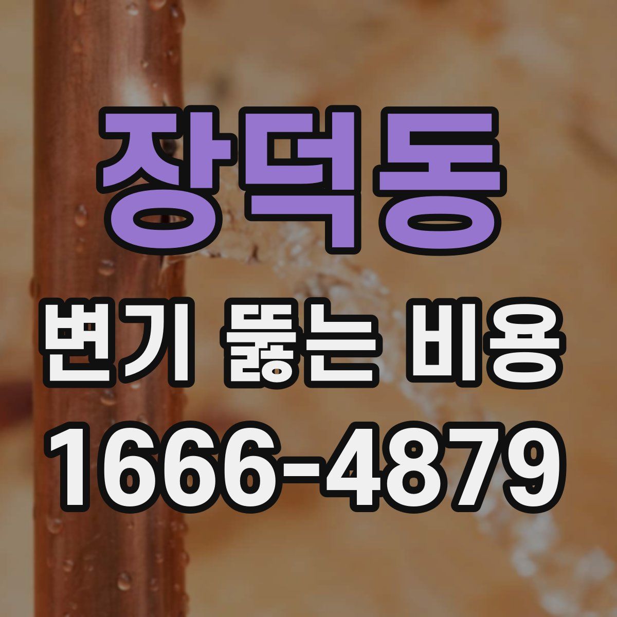 장덕동 변기 뚫는 비용