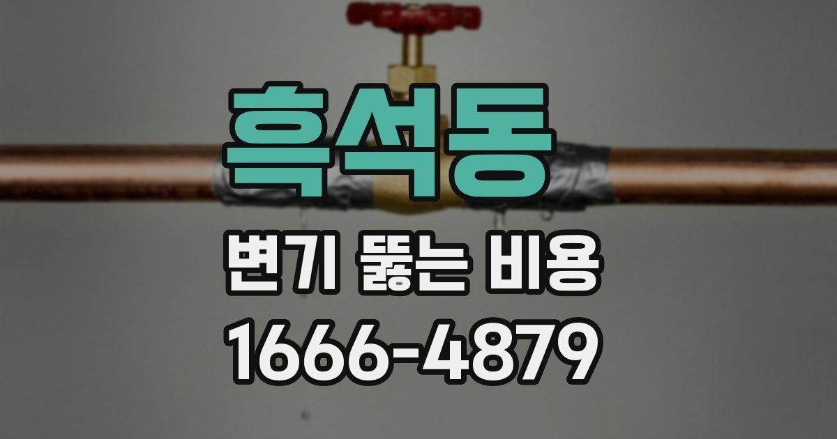 흑석동 변기 뚫는 비용